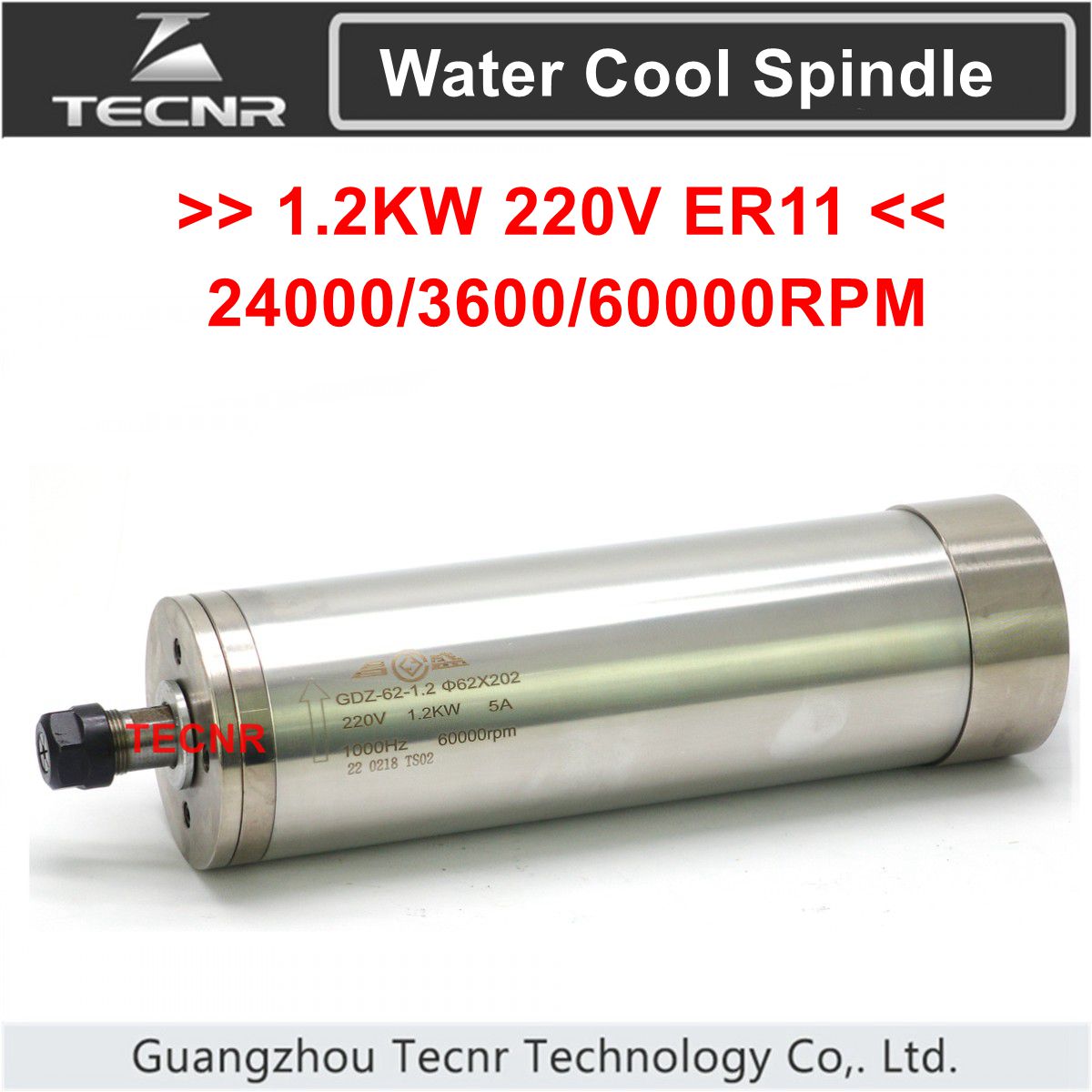 Water Cooled Spindle - Motor Spindle Pendingin Air 1.2KW untuk