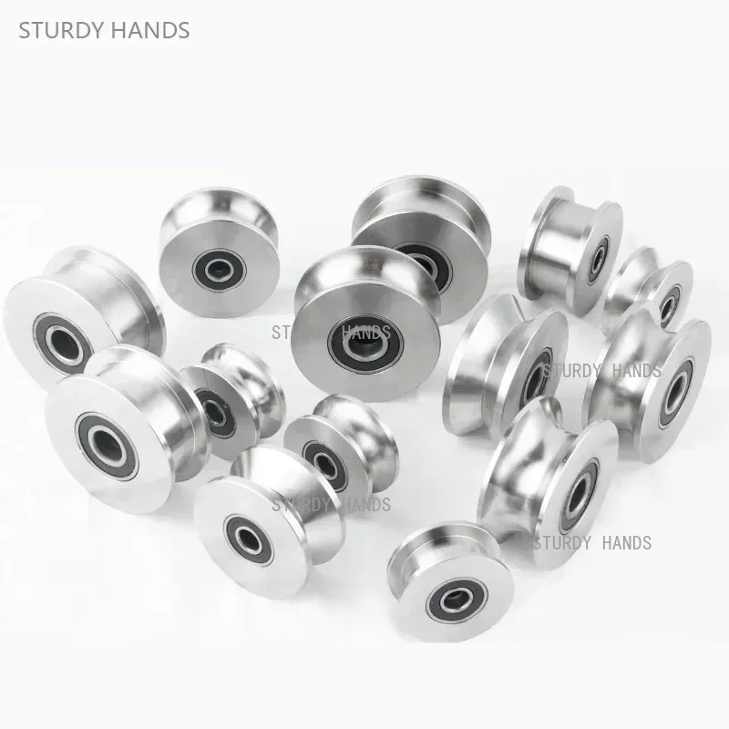 V Slot Wheel - Bantalan katrol jalur baja tahan karat,