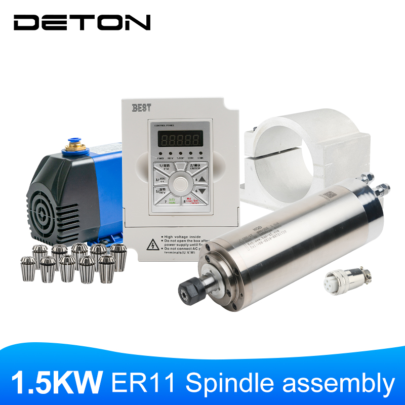 Water Cooled Spindle - Set spindel berpendingin air GDZ-17 1.5KW