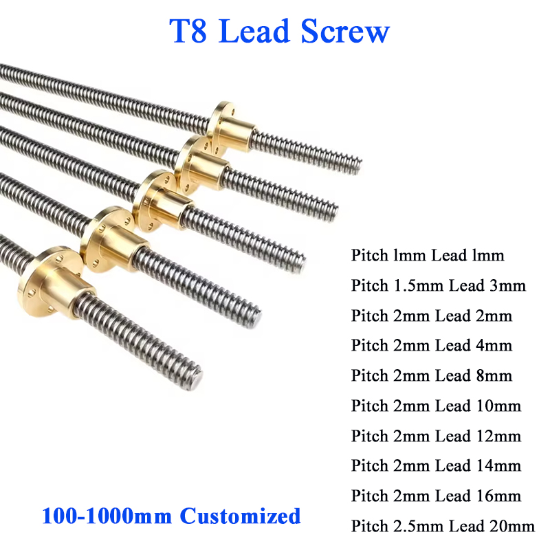 Lead Screw 8Mm - T8 Lead Screw Lead 2mm 4mm