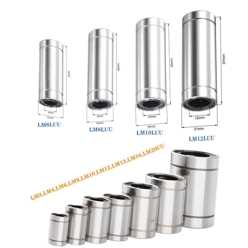 Lm8Uu Bearing - 2 Buah/Banyak Linear Bantalan LM6LUU LM8LUU
