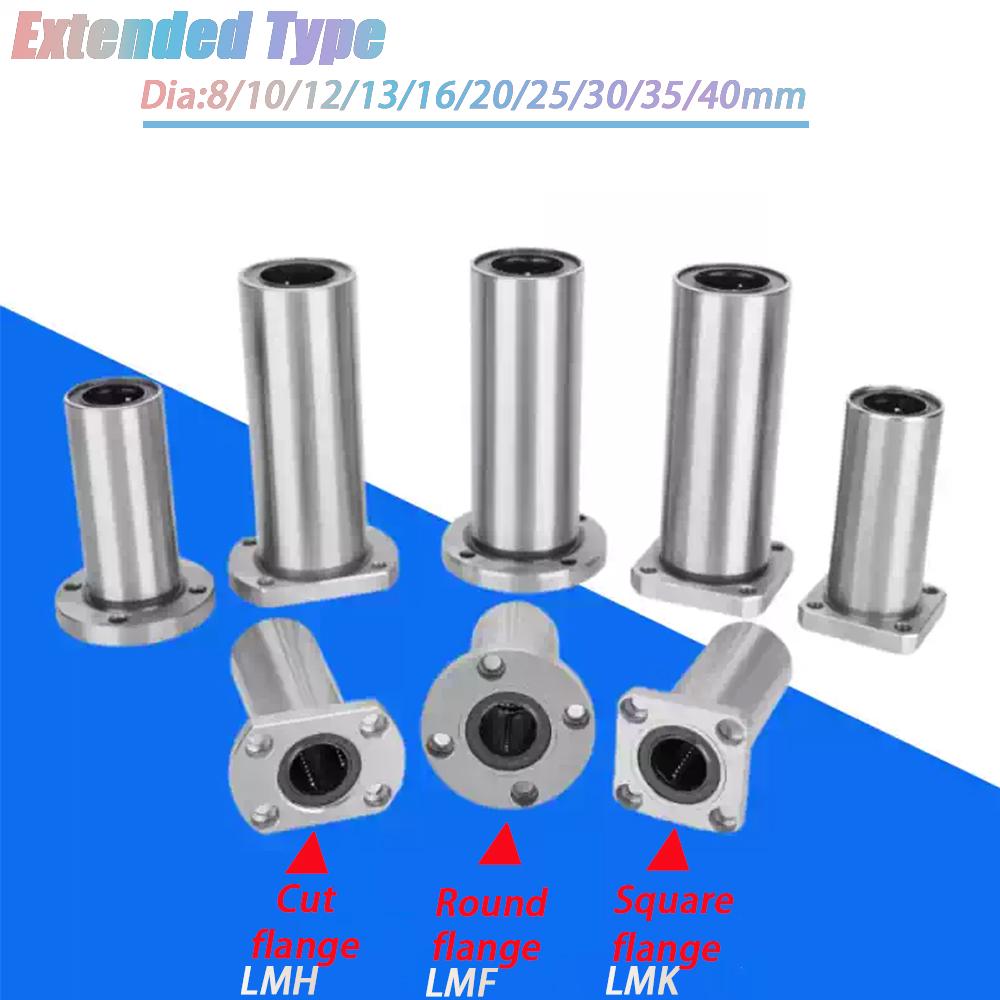 Linear Rod 8Mm - 1 buah LMF/LMH/LMK8/10/12/13/16/20/25/30/35/40, bantalan linier dengan