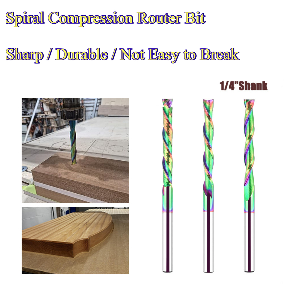 Cnc Bits - Mata Router Spiral dengan Lapisan Tungsten