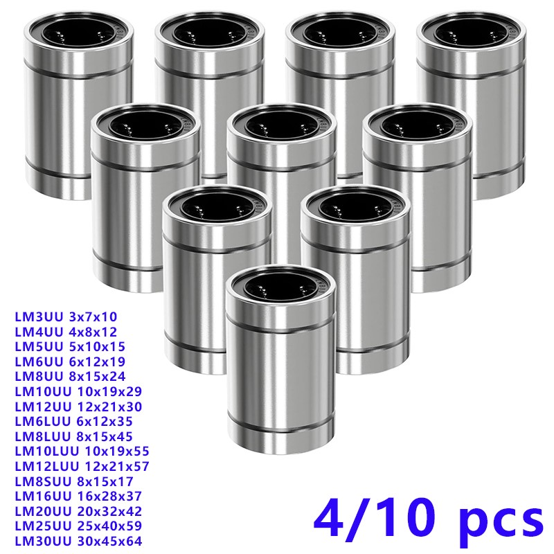 Lm8Uu Bearing - 4/10 Buah LM8UU LM10UU LM16UU LM12UU