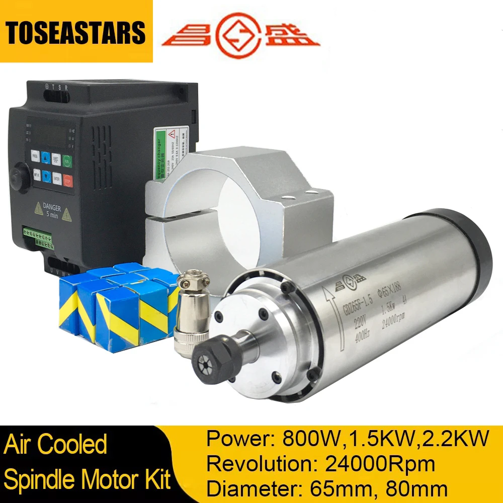Water Cooled Spindle - 800W 1,5KW 2,2KW CNC Kit Motor