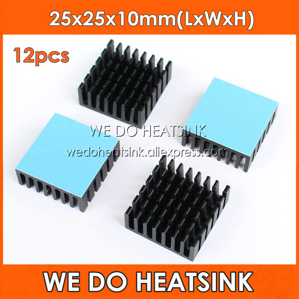 Aluminium Extrusion - Kami Heatsink 12 Pcs 25X25X10 Mm