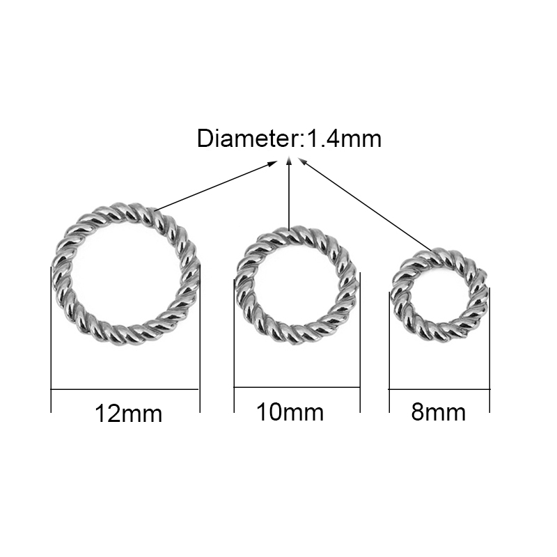 10 pcs Cincin Lipat Baja Anti  - Coupling 8Mm ulasan dan harga