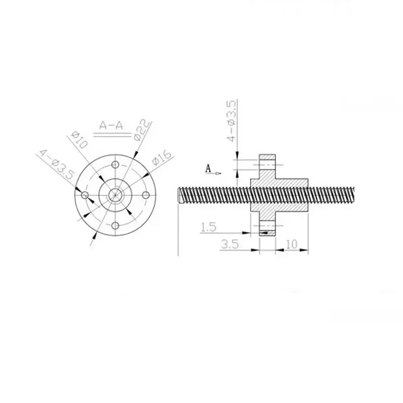 T8 lead screw ulir tangan kiri - Lead Screw 8Mm ulasan dan harga