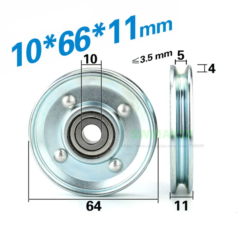 10 Buah U 10*66*11Mm 66Mm 10*6 - V Slot Wheel ulasan dan harga