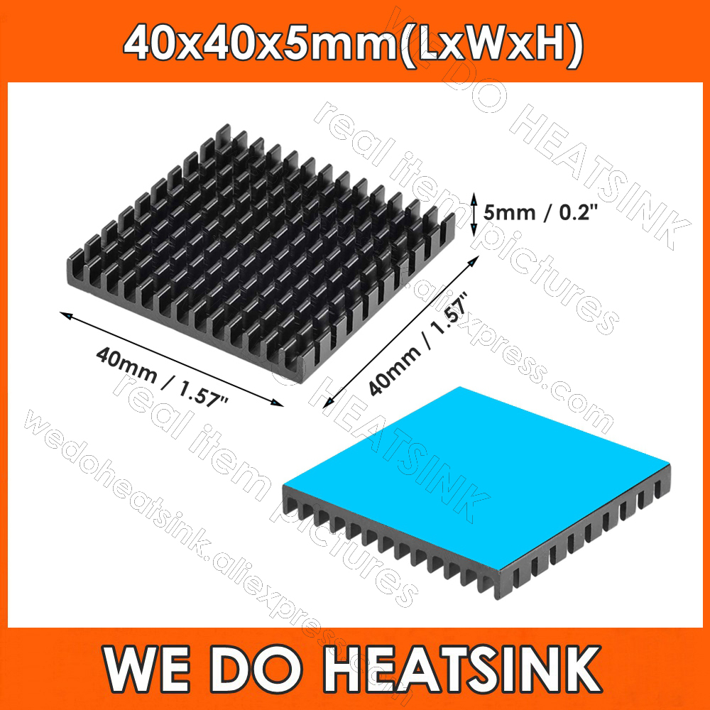 Heatsink Hitam 40x40x5mm 1.57  - Aluminium Extrusion ulasan dan harga