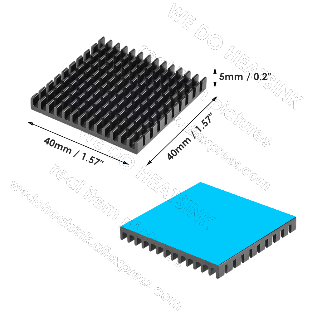 Heatsink Hitam 40x40x5mm 1.57  - Aluminium Extrusion ulasan dan harga