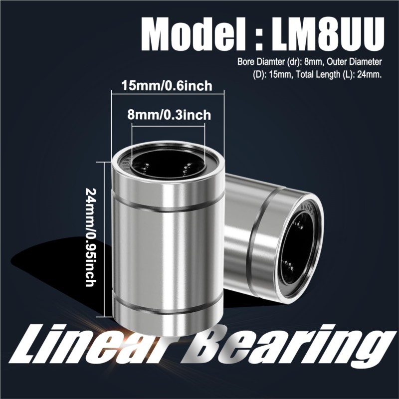 4/10 Buah LM8UU LM10UU LM16UU  - Linear Rod 8Mm ulasan dan harga