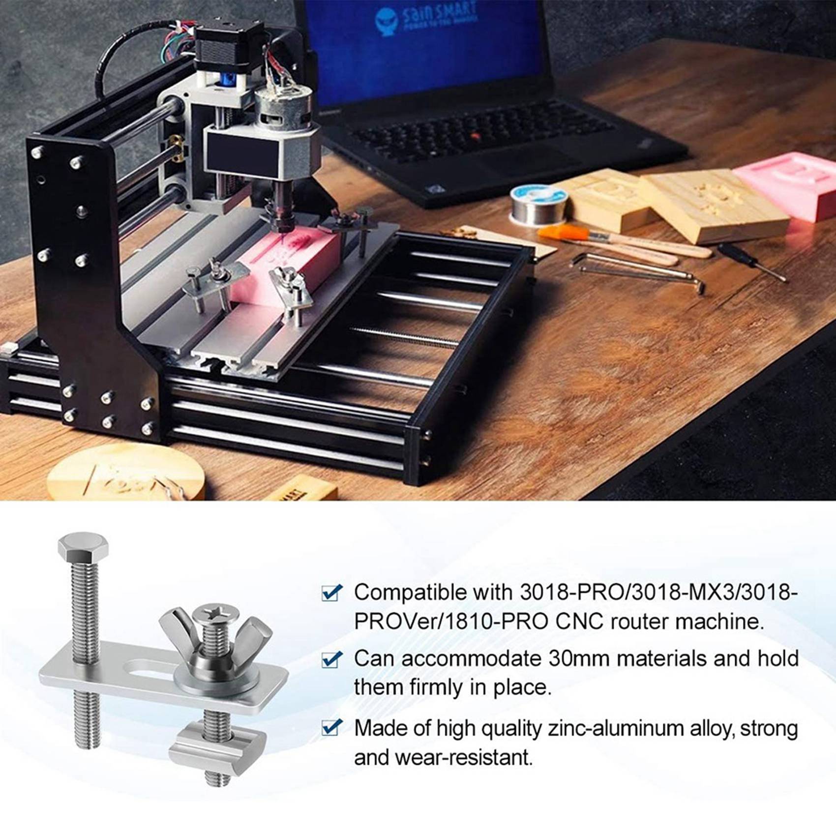 B62B-8 Pack T-Track Clamp, Kit - 3018 Cnc ulasan dan harga
