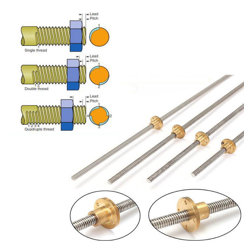 Sekrup Trapesium T10 Baja Taha - Lead Screw 8Mm ulasan dan harga