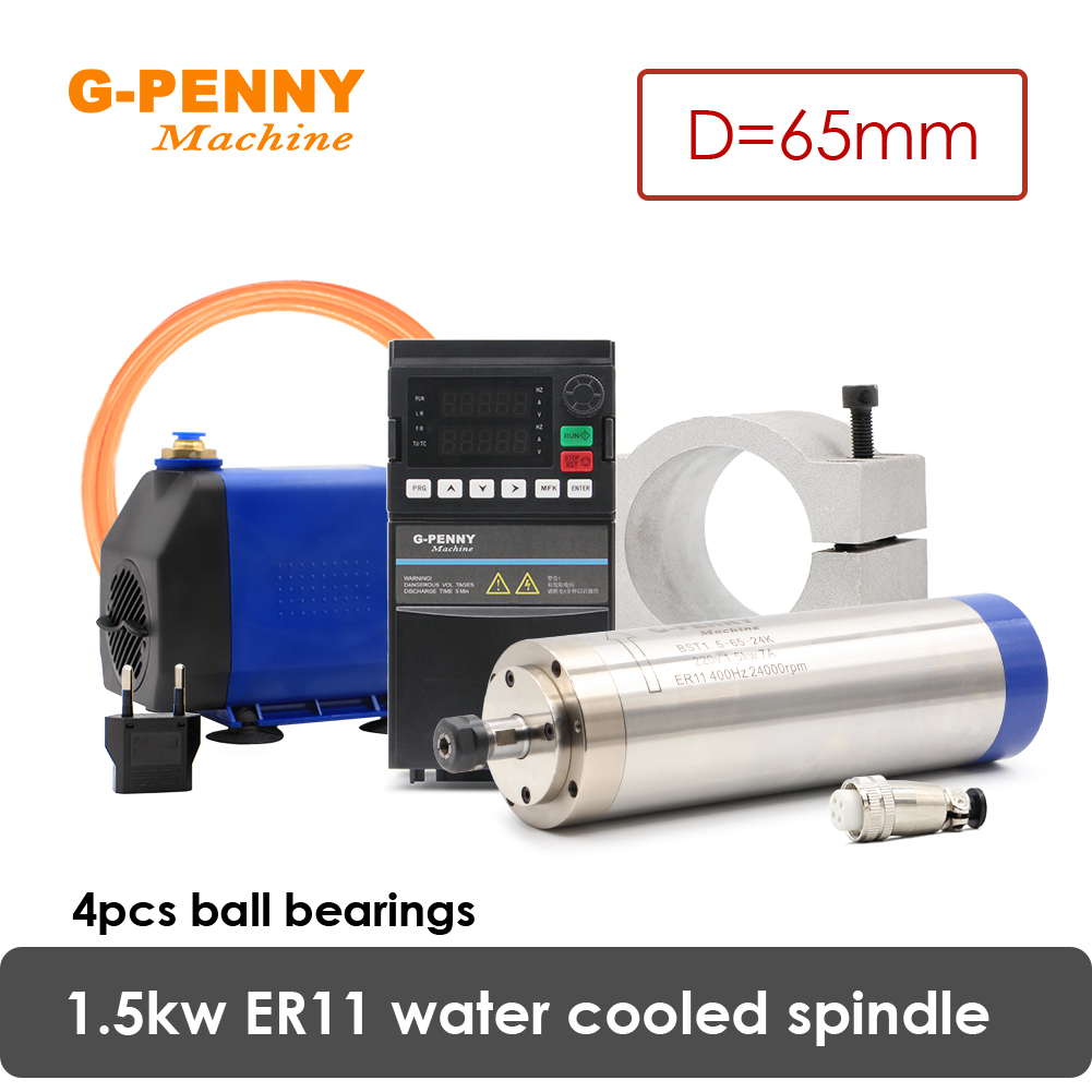 G-PENNY 1.5KW ER11 65mm Kit Mo - Water Cooled Spindle ulasan dan harga