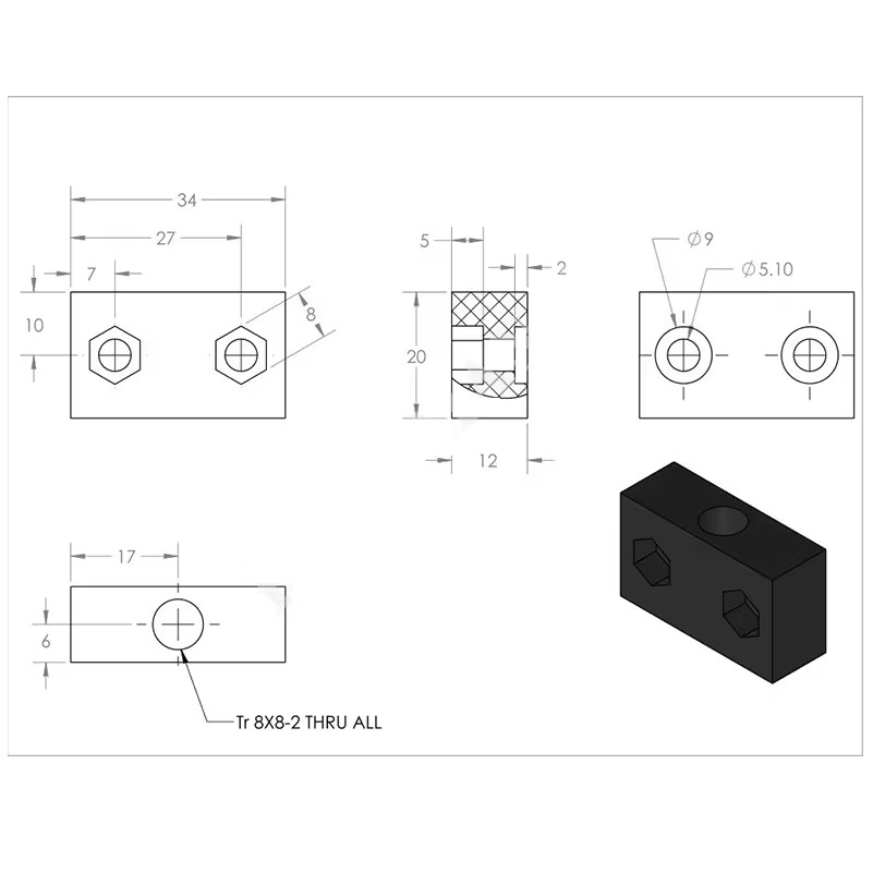 4Pcs OpenBuilds T8 Lead Screw  - Lead Screw 8Mm ulasan dan harga