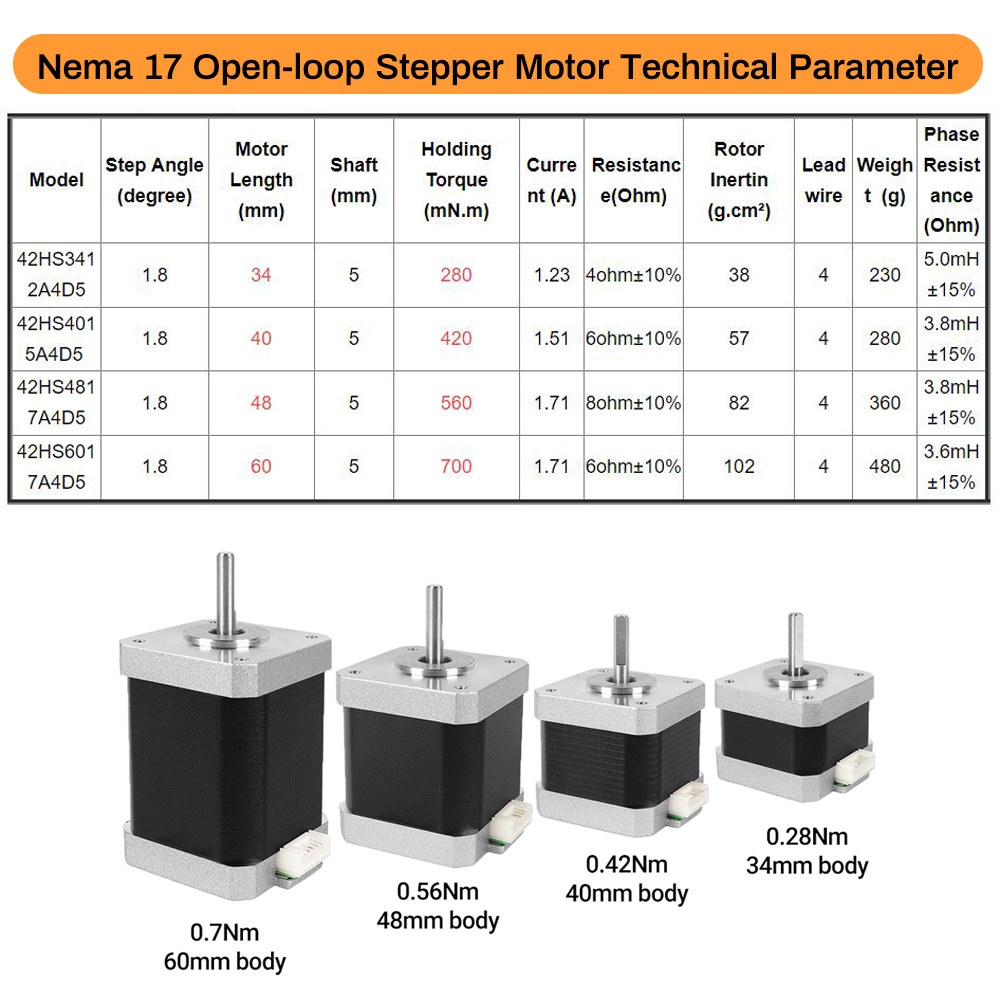 Motor Stepper Nema17 42 Motor  - Stepper Motor Nema17 ulasan dan harga
