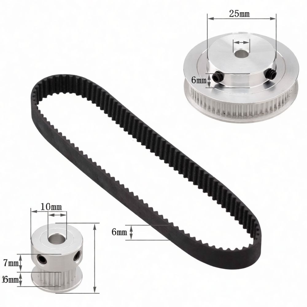 Set Pulley Timing 2GT 20T 40T  - Gt2 Pulley ulasan dan harga