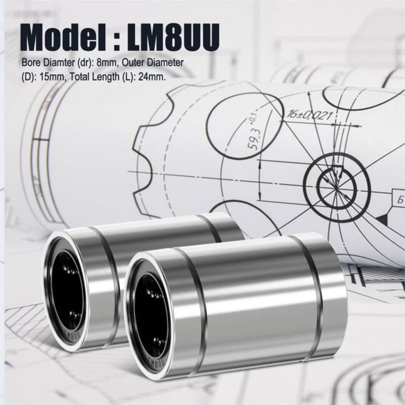 4/10 Buah LM8UU LM10UU LM16UU  - Lm8Uu Bearing ulasan dan harga